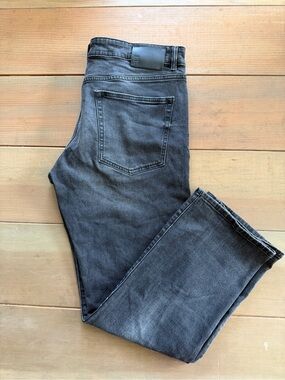 DL1961 Men's Black Washed Slim Straight Jeans